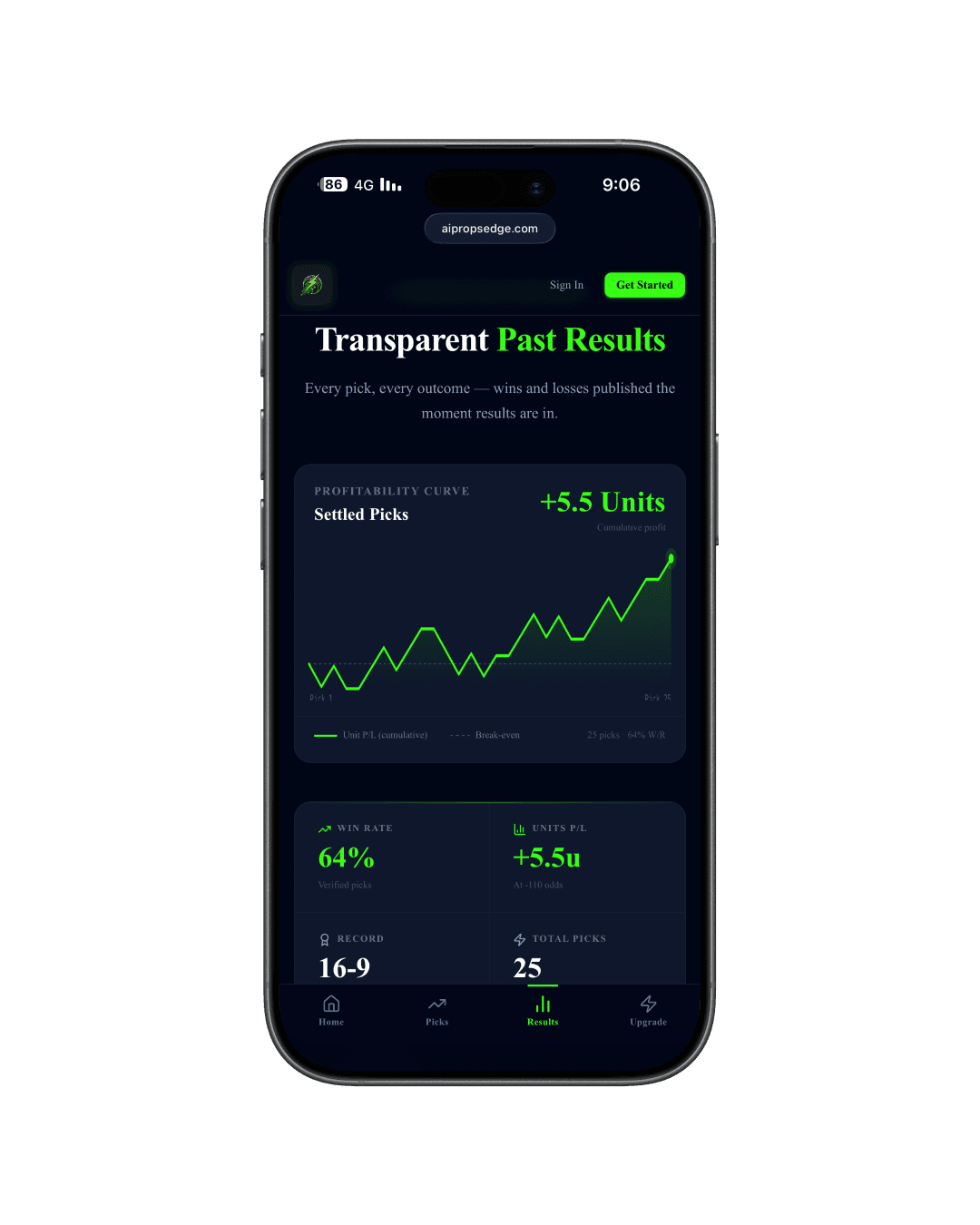 AI Props Edge app preview